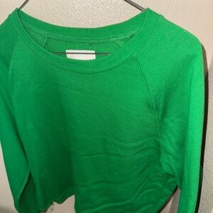 Cotton On Crewneck Sweatshirt cropped green size large